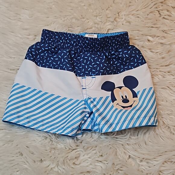 Disney Baby Blue Mickey Mouse Swim Shorts - Picture 1 of 4